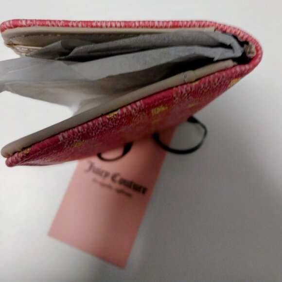 NWT Juicy Couture Pink Lemonade Poker Face Slim Elongated Bifold Wallet - Picture 7 of 12